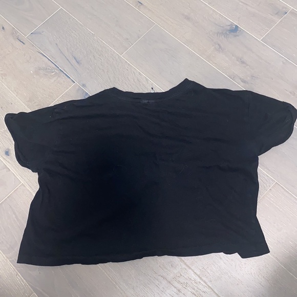 Basic black baggy crop top - Picture 2 of 5